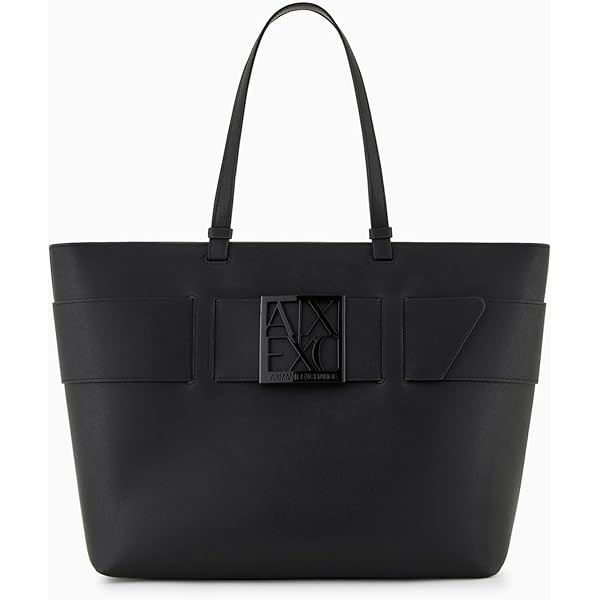 Amazon.com: Armani Exchange Women's Susie Monogram Medium Shopping